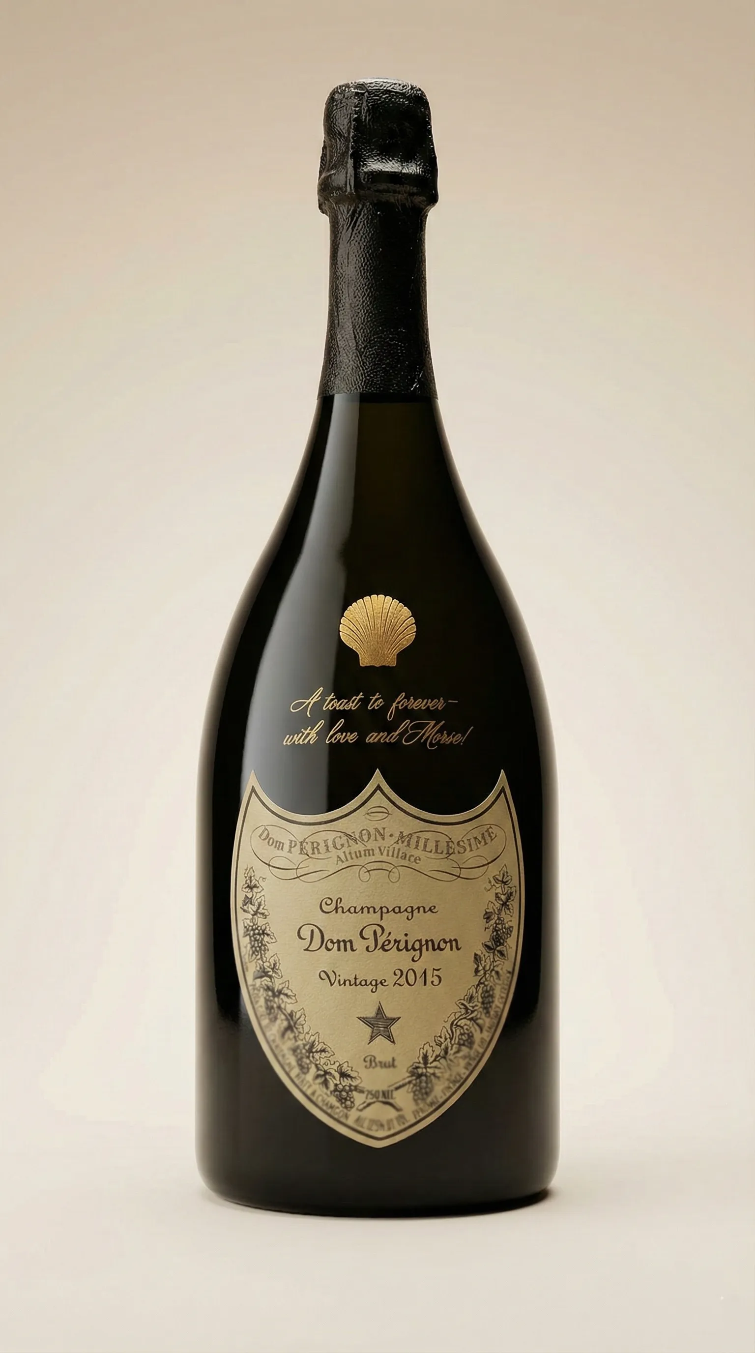 Dom Pérignon bottle engraving