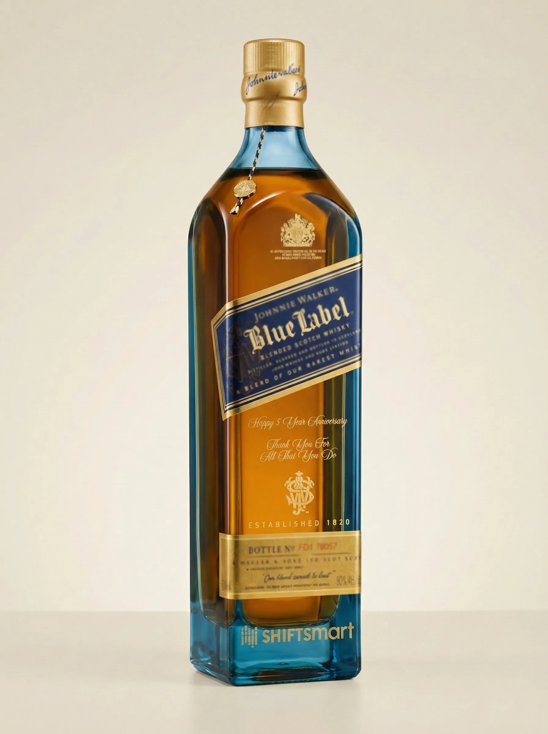 Blue Label engraving