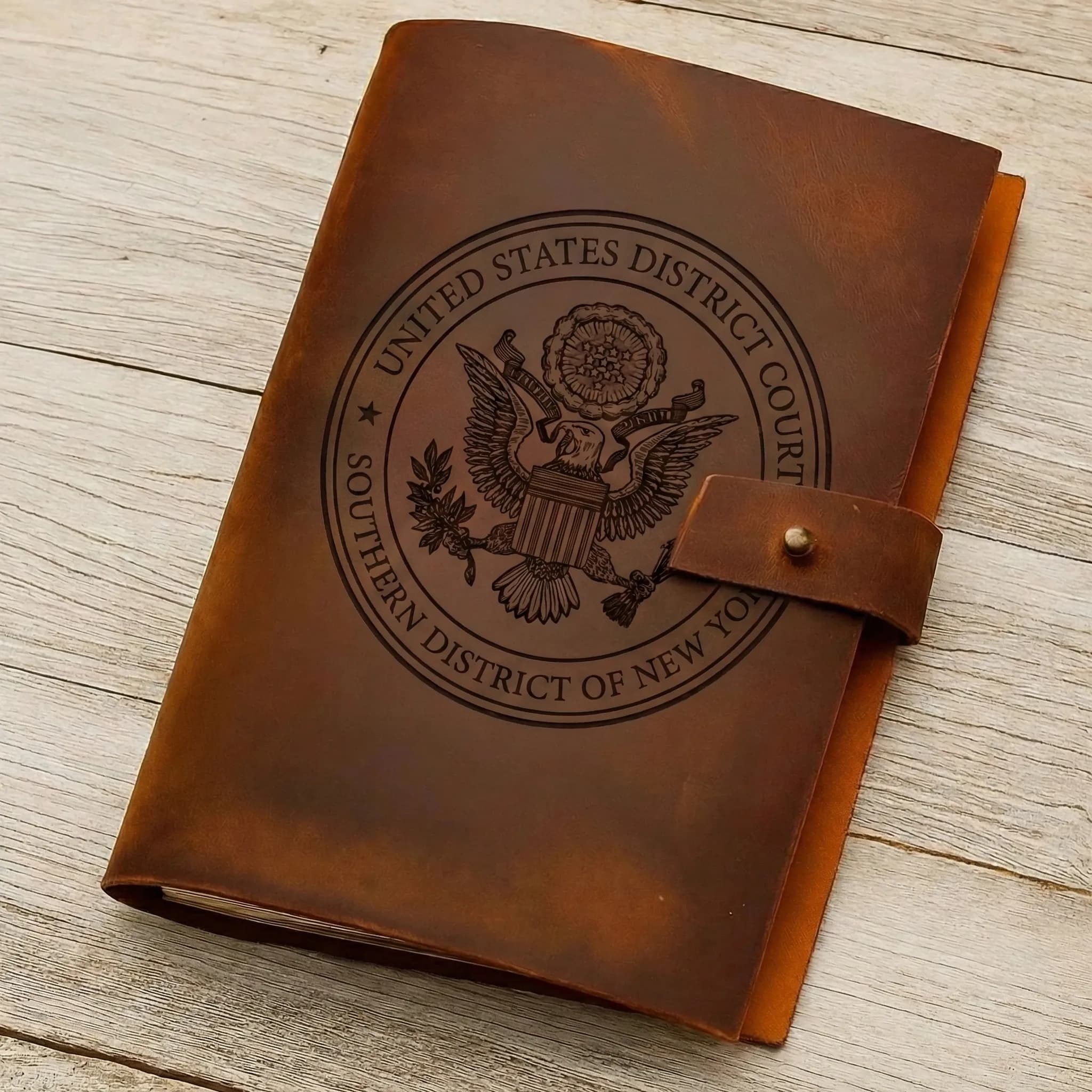 Leather book engraving